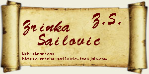 Zrinka Sailović vizit kartica